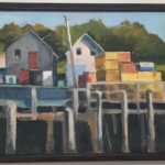 "Shaw's Wharf, New Harbor" oil painting by Nancy O'Brien MacKinnon.